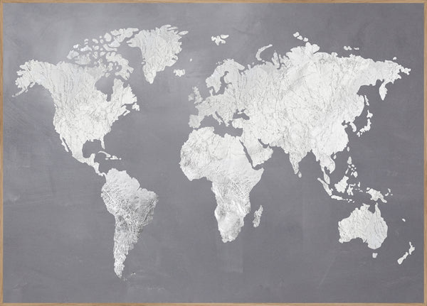 Silver World | INDRAMMET BILLEDE Indrammet billede MF 30x40 Egeramme