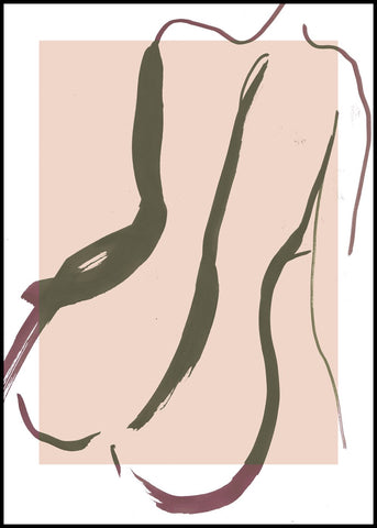 Sketch no 1 | INDRAMMET BILLEDE Indrammet billede MF 30x40 Sort