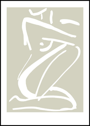 Sketch no 2 | INDRAMMET BILLEDE Indrammet billede MF 30x40 Sort
