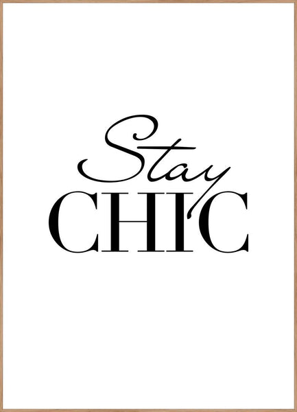 Stay Chic | INDRAMMET BILLEDE Indrammet billede MF 30x40 Egeramme