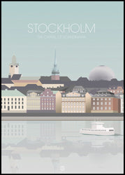 Stockholm Capital City | INDRAMMET BILLEDE Indrammet billede MF 30x40 Sort