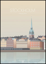Stockholm gamla stan | INDRAMMET BILLEDE Indrammet billede MF 30x40 Sort