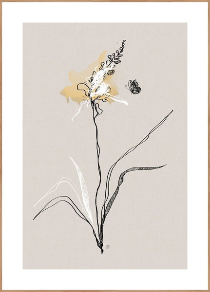 Summer Plant 1 | INDRAMMET BILLEDE Indrammet billede MF 30x40 Egeramme