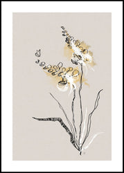 Summer Plant 2 | INDRAMMET BILLEDE Indrammet billede MF 30x40 Sort