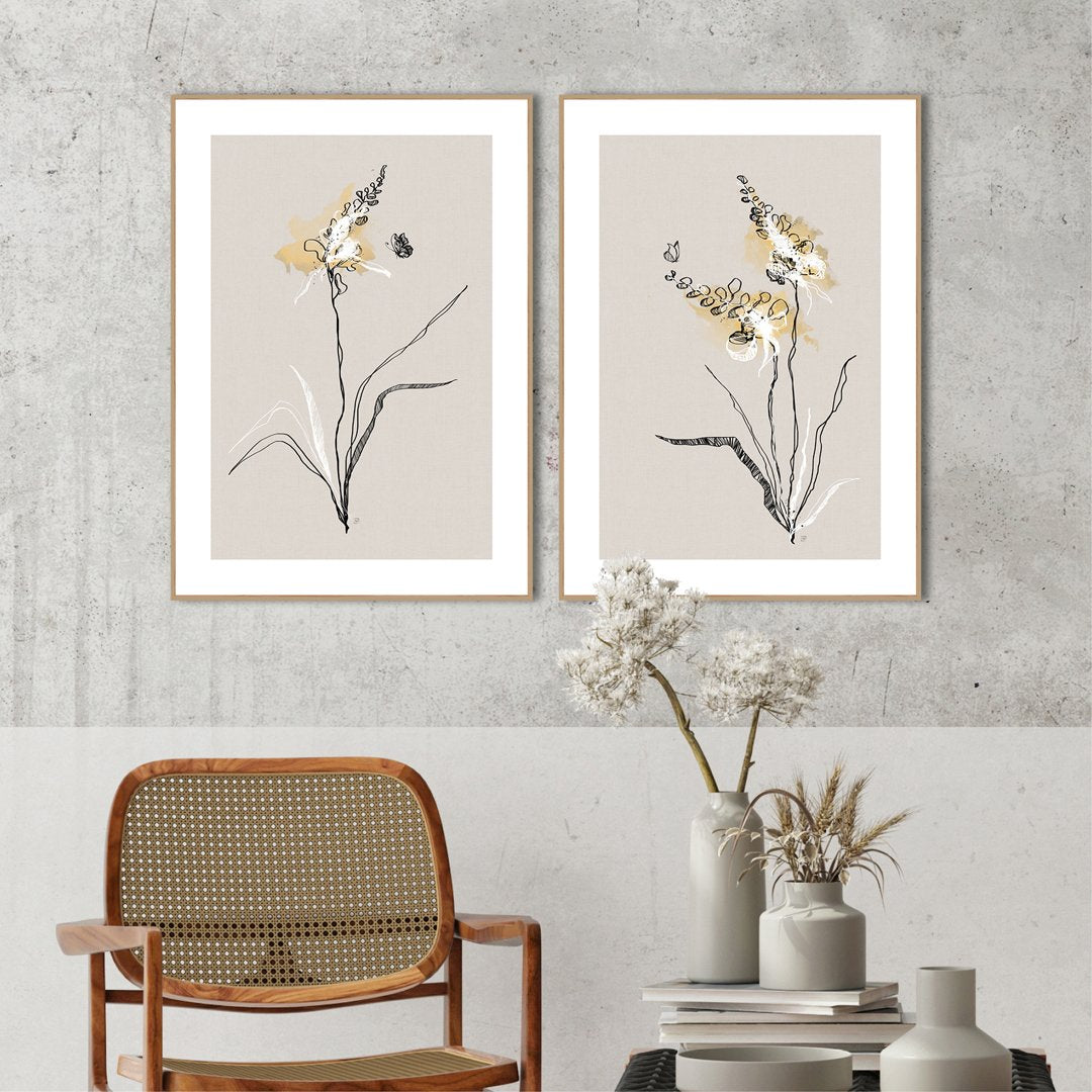 Summer Plant 2 | INDRAMMET BILLEDE Indrammet billede MF 30x40 Egeramme