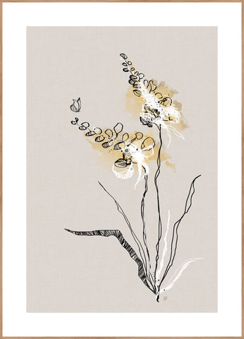 Summer Plant 2 | INDRAMMET BILLEDE Indrammet billede MF 30x40 Egeramme