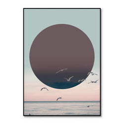 Sundown 2 | INDRAMMET BILLEDE Indrammet billede MF 30x40 Sort