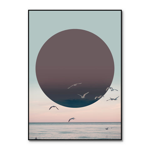 Sundown 2 | INDRAMMET BILLEDE Indrammet billede MF 30x40 Sort