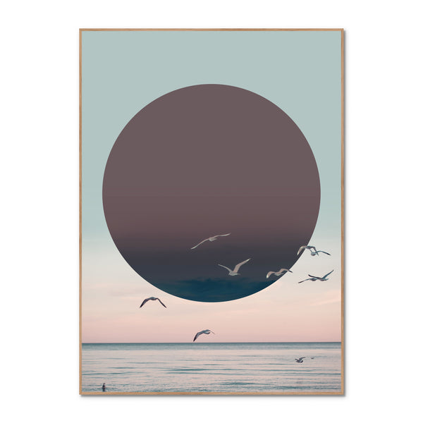 Sundown 2 | INDRAMMET BILLEDE Indrammet billede MF 30x40 Egeramme