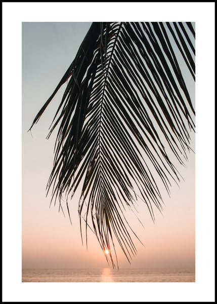 Sunset leaves | INDRAMMET BILLEDE Indrammet billede MF 30x40 Sort