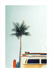 Surf Bus yellow | PLAKAT Plakat MF