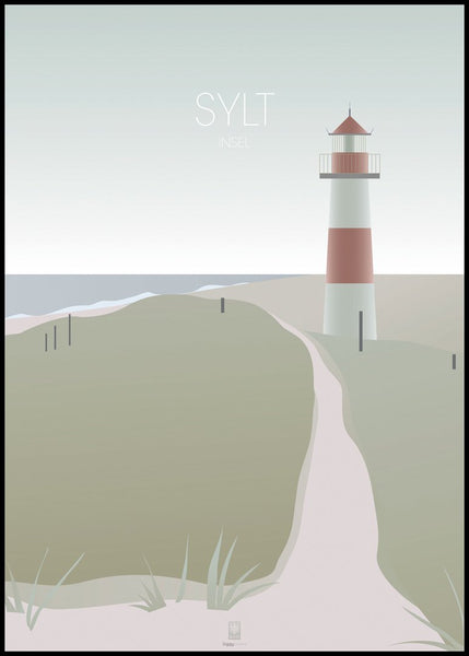 Sylt Insel | INDRAMMET BILLEDE Indrammet billede MF 30x40 Sort