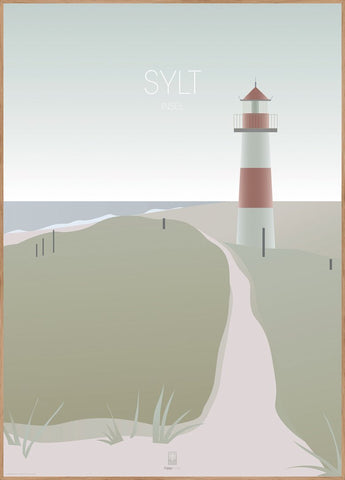 Sylt Insel | INDRAMMET BILLEDE Indrammet billede MF 30x40 Egeramme