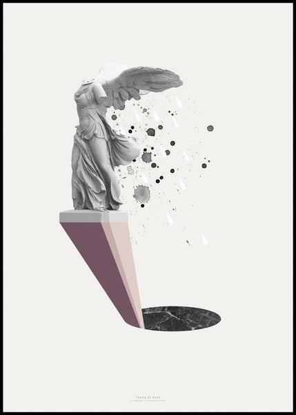 Tears of Nike | INDRAMMET BILLEDE Indrammet billede MF 30x40 Sort