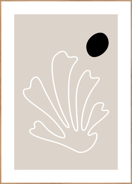 The Leaf 2 | INDRAMMET BILLEDE Indrammet billede MF 30x40 Egeramme