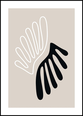 The Leaf | INDRAMMET BILLEDE Indrammet billede MF 30x40 Sort