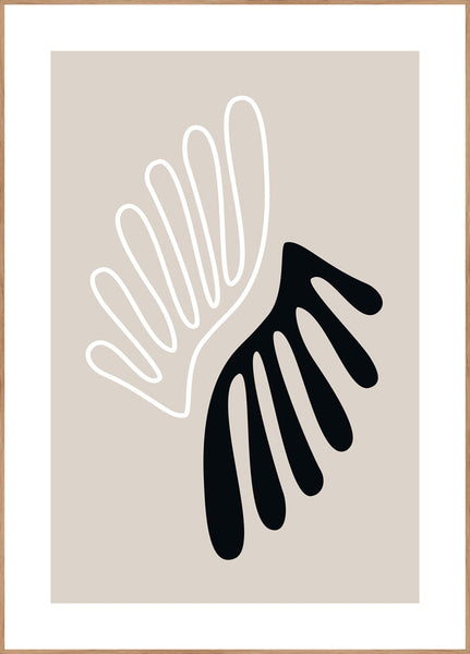 The Leaf | INDRAMMET BILLEDE Indrammet billede MF 30x40 Egeramme