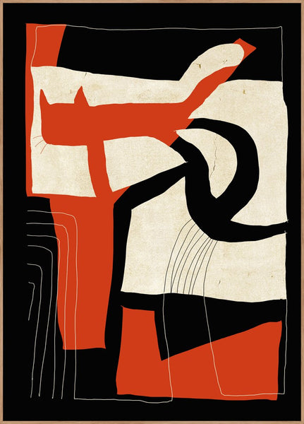 The Loose Cat | INDRAMMET BILLEDE Indrammet billede MF 30x40 Egeramme