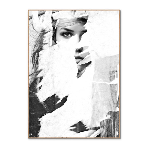 Torn out 2 | INDRAMMET BILLEDE Indrammet billede MF 30x40 Egeramme