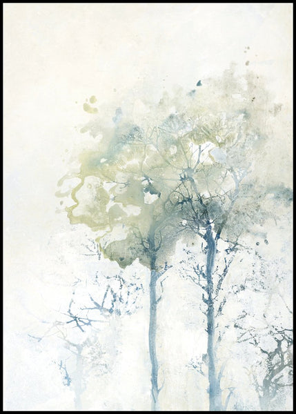 Tree Shape 1 | INDRAMMET BILLEDE Indrammet billede MF 30x40 Sort
