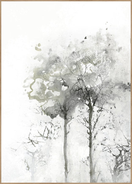 Tree Shape 2 | INDRAMMET BILLEDE Indrammet billede MF 30x40 Egeramme