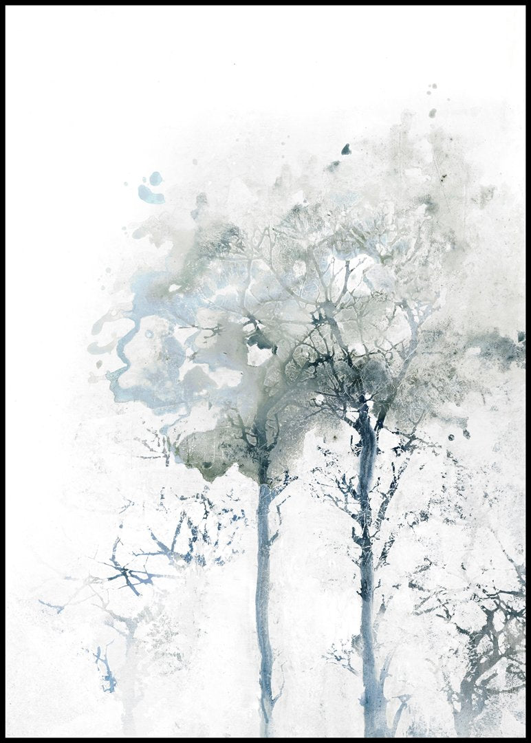 Tree Shape 3 | INDRAMMET BILLEDE Indrammet billede MF 30x40 Egeramme