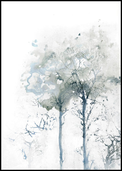 Tree Shape 3 | INDRAMMET BILLEDE Indrammet billede MF 30x40 Sort