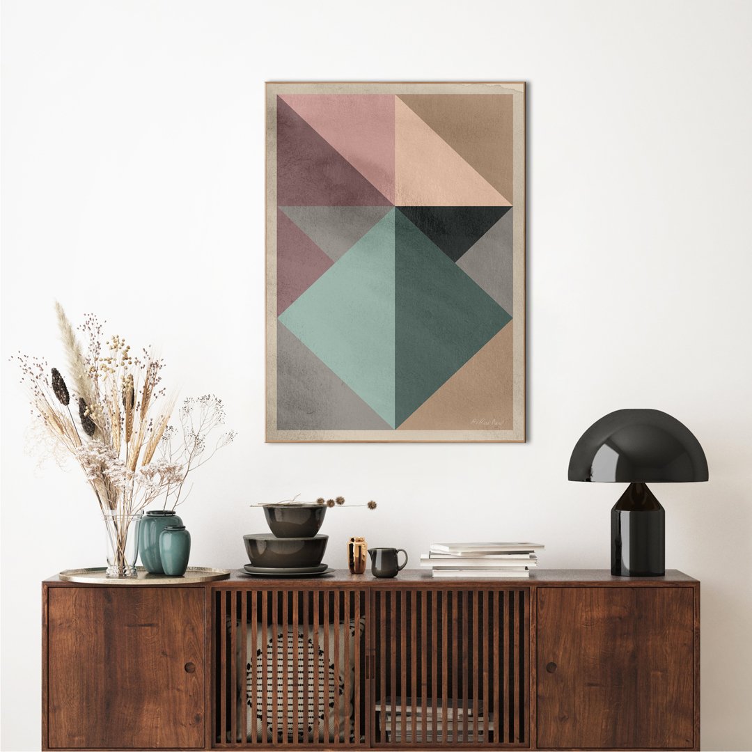 Triangle-1 | INDRAMMET BILLEDE Indrammet billede MF 30x40 Egeramme