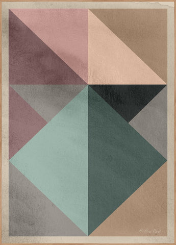 Triangle-1 | INDRAMMET BILLEDE Indrammet billede MF 30x40 Egeramme