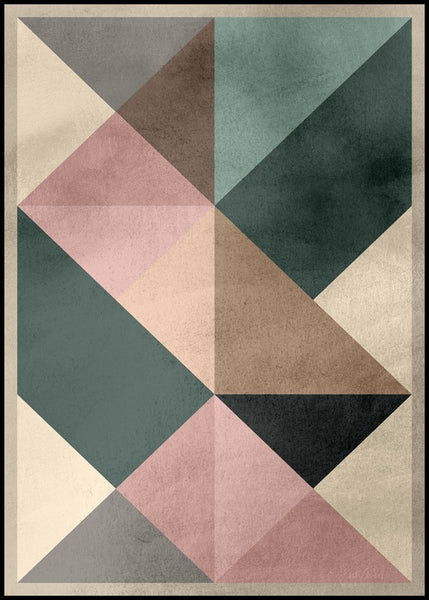 Triangle-2 | INDRAMMET BILLEDE Indrammet billede MF 30x40 Sort