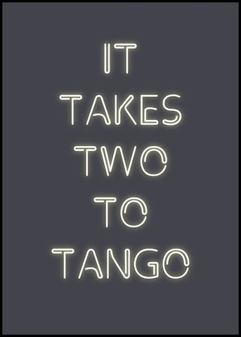 Two to tango | INDRAMMET BILLEDE Indrammet billede MF 30x40 Sort
