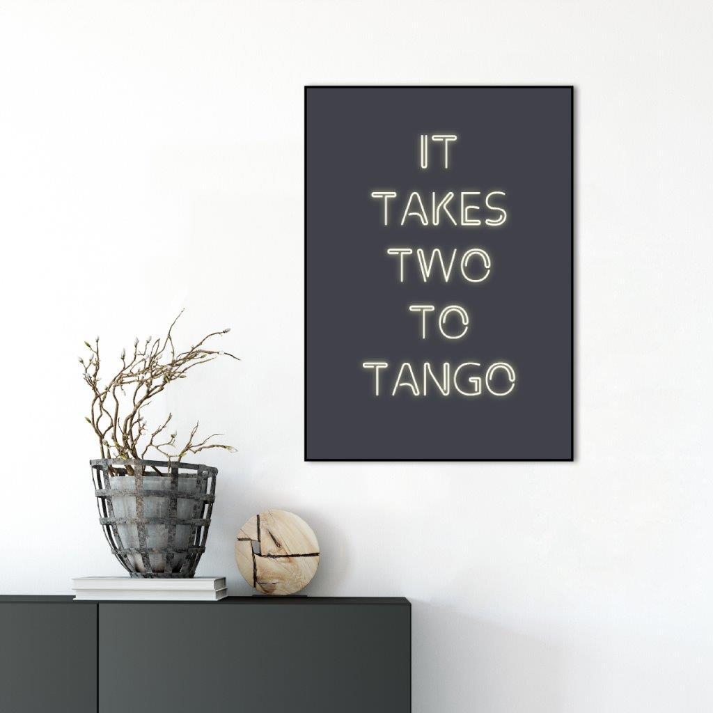 Two to tango | INDRAMMET BILLEDE Indrammet billede MF 30x40 Sort
