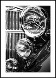Vintage Car | INDRAMMET BILLEDE Indrammet billede MF 30x40 Sort