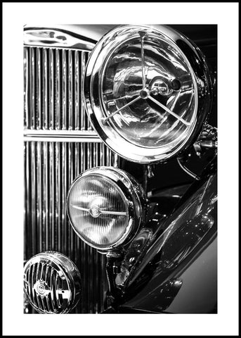 Vintage Car | INDRAMMET BILLEDE Indrammet billede MF 30x40 Sort