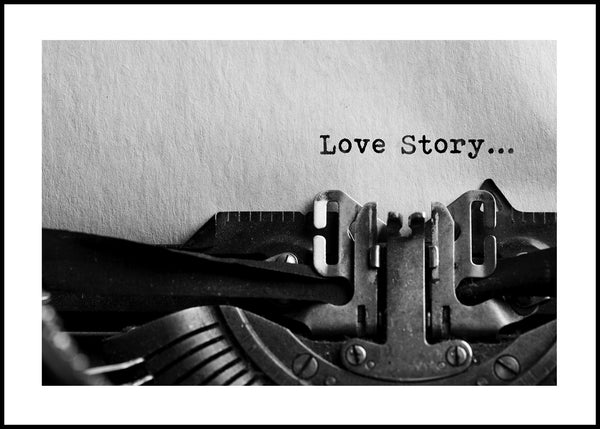 Vintage Love Story | INDRAMMET BILLEDE Indrammet billede MF 30x40 Sort