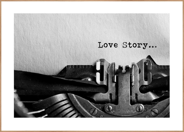 Vintage Love Story | INDRAMMET BILLEDE Indrammet billede MF 30x40 Egeramme