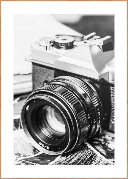 Vintage Photo | INDRAMMET BILLEDE Indrammet billede MF 30x40 Egeramme