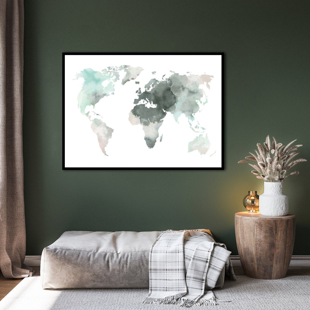 Water world | INDRAMMET BILLEDE Indrammet billede MF 30x40 Sort