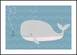 Whale | INDRAMMET BILLEDE Indrammet billede MF 30x40 Sort