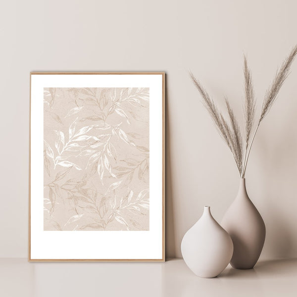 White Leaves 1 | INDRAMMET BILLEDE Indrammet billede MF