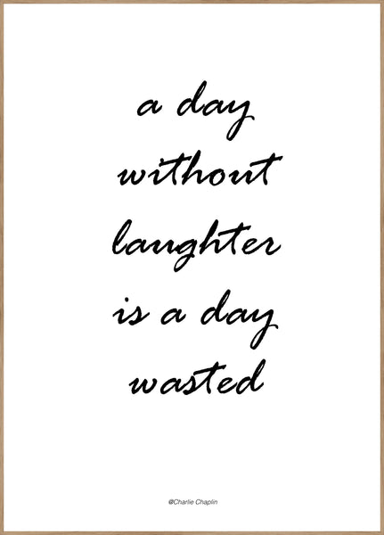 Without laughter | INDRAMMET BILLEDE Indrammet billede MF 30x40 Egeramme