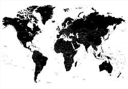 Worldmap White | PLAKAT Plakat MF