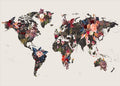Worldmap flowers | PLAKAT