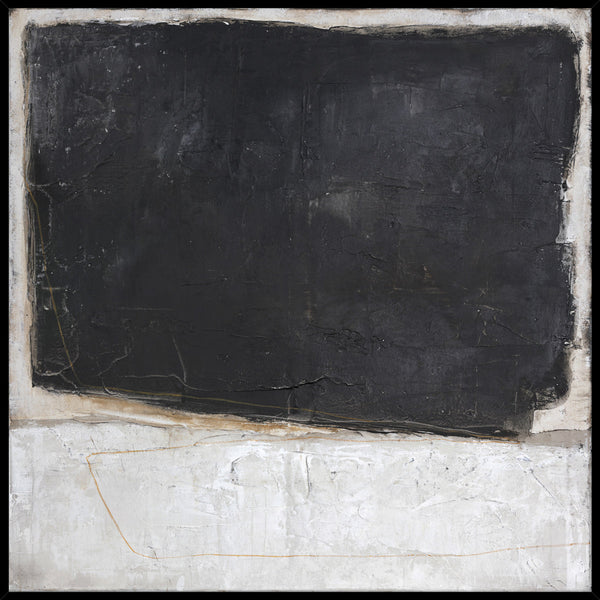 Blackout | DESIGN MALERI Design maleri ART COPENHAGEN 100x100 Sort Ramme 