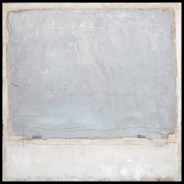 Blue Inside | DESIGN MALERI Design maleri ART COPENHAGEN 100x100 Sort Ramme 