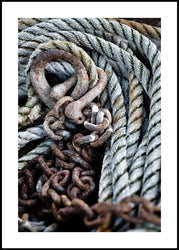 Blue rope | INDRAMMET BILLEDE Indrammet billede MF 30x40 Sort