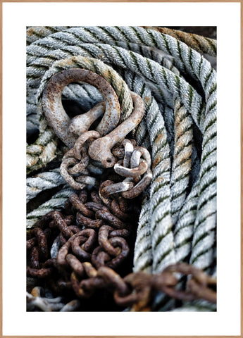 Blue rope | INDRAMMET BILLEDE Indrammet billede MF 30x40 Egeramme