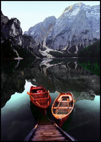 By the lake | INDRAMMET BILLEDE Indrammet billede MF 30x40 Sort