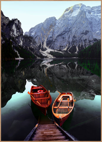 By the lake | INDRAMMET BILLEDE Indrammet billede MF 30x40 Egeramme