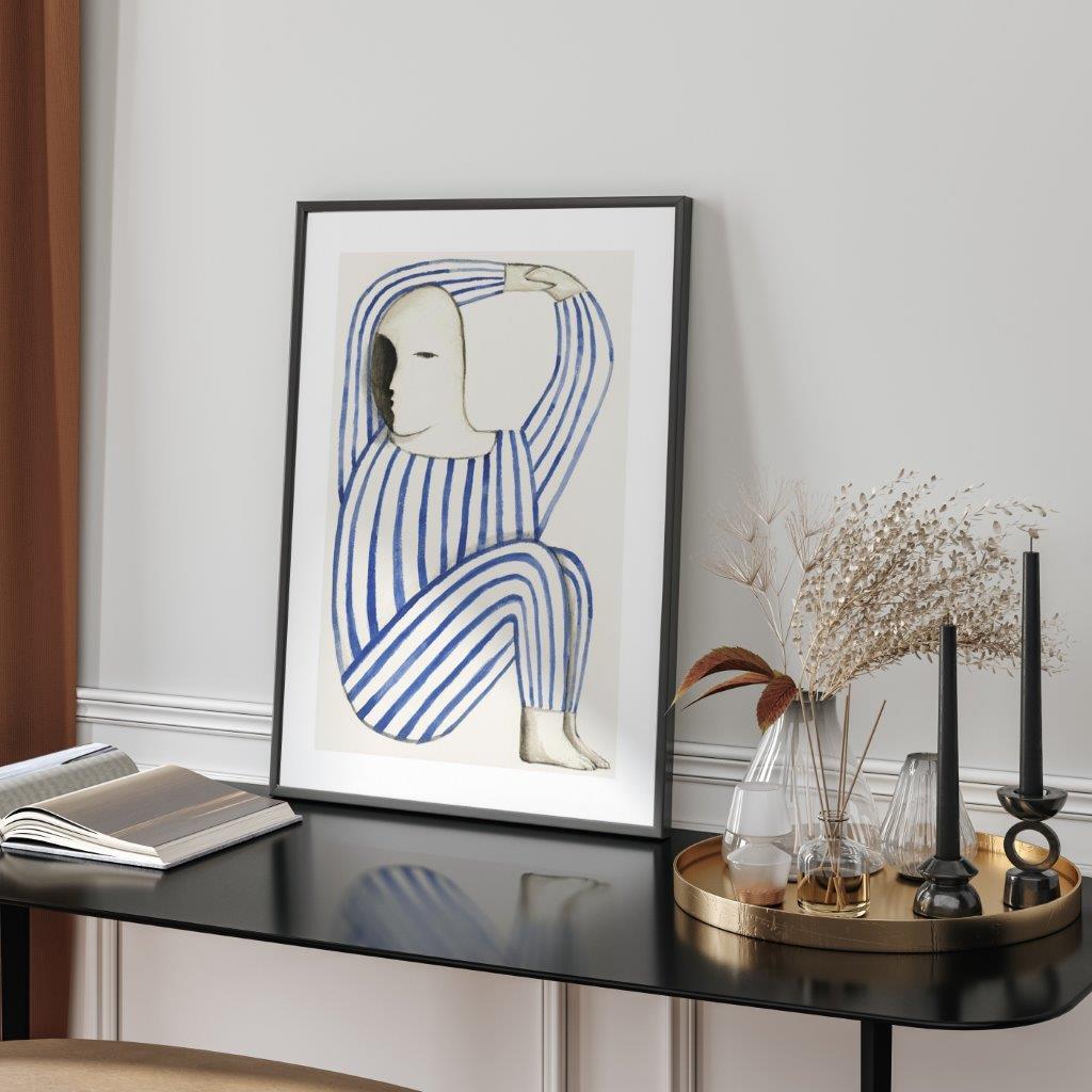 Give up | INDRAMMET BILLEDE Indrammet billede MF 30x40 Egeramme